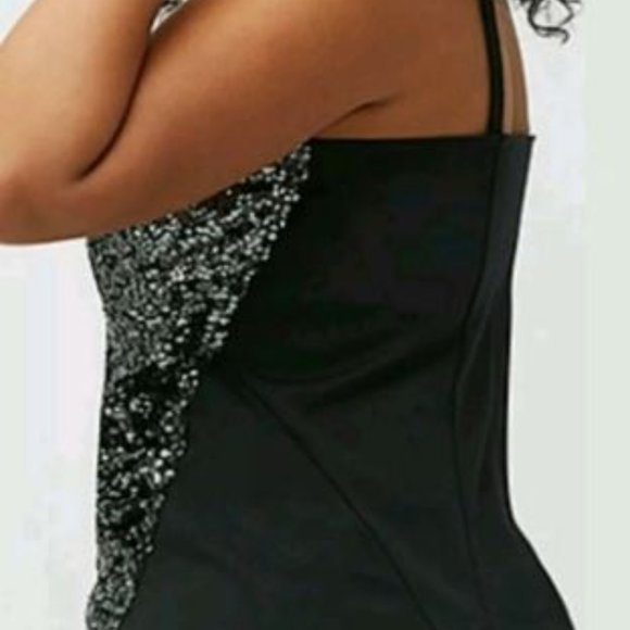 LANE BRYANT SEQUIN SPAGHETTI STRAP TOP 28W - Picture 4 of 11